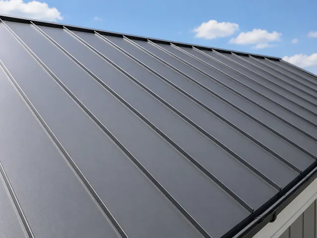 Standing seam metal roof surface