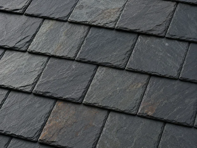 Natural slate roof surface